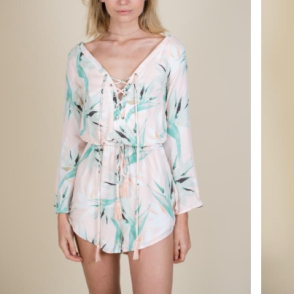 Lily lace up romper